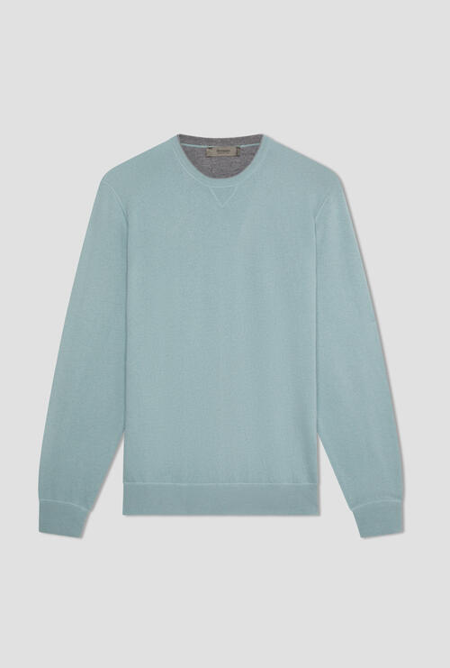 Knitted sweatshirt Aqua green